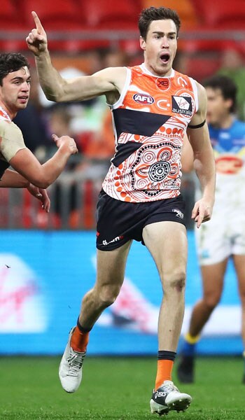 SLIDER-MRRND12.jpg Jeremy Cameron was on fire with six goals against the Suns on Saturday night. - GWS Giants,AFL,Spotless Stadium,Jeremy Cameron,Gold Coast Suns